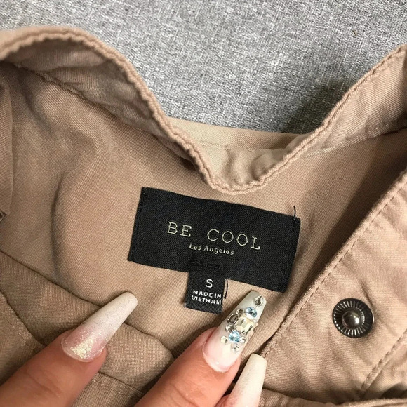 Be Cool Tan Moto Jacket Size: Small - Picture 5 of 6